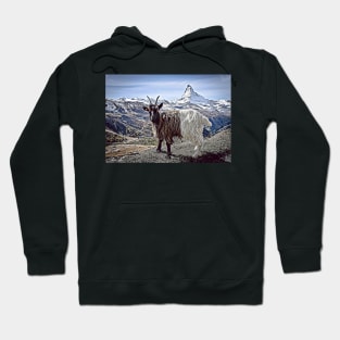 Matterhorn and Goat, Zermatt, Switzerland, Hoodie